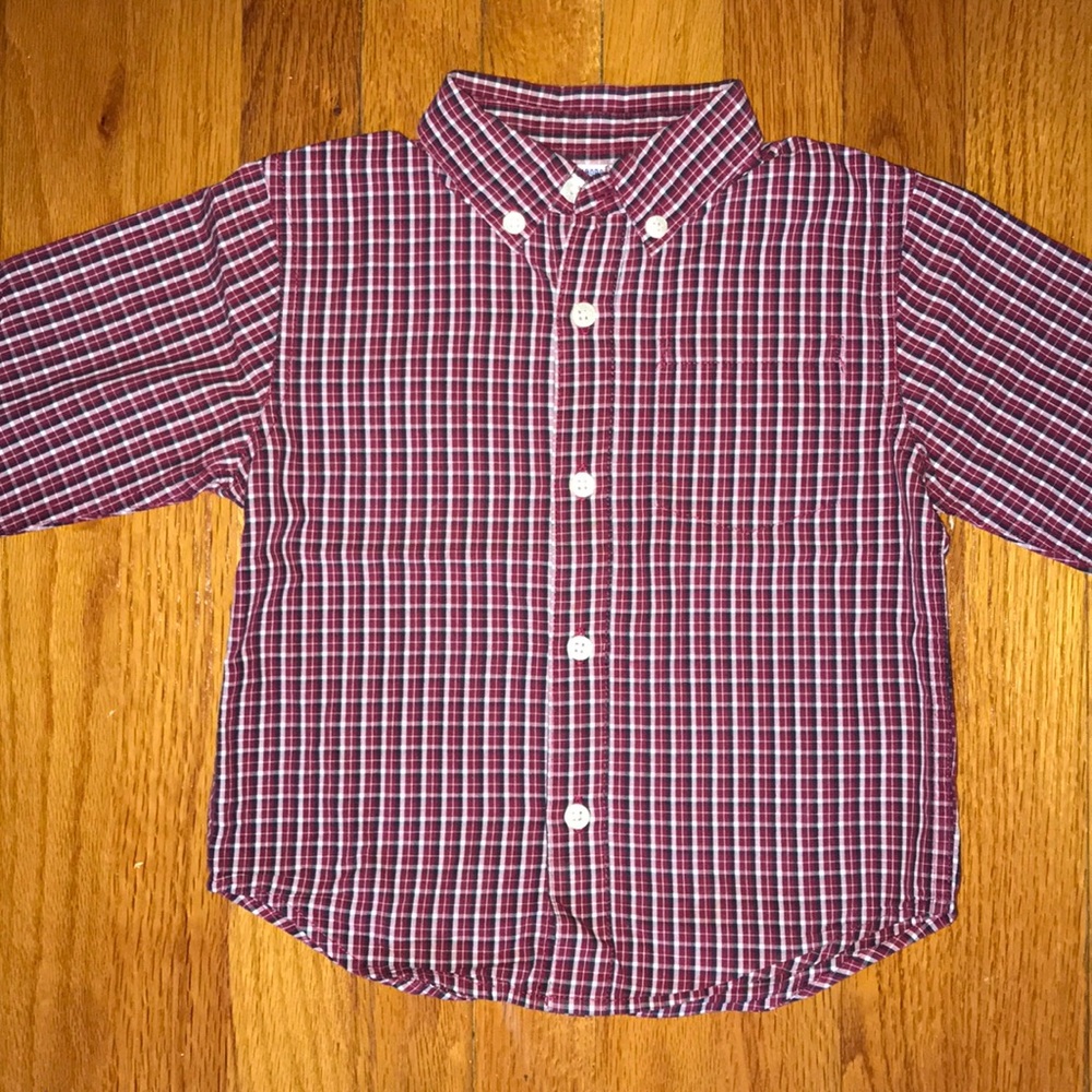 Gymboree 3T Red Plaid Button Down Shirt